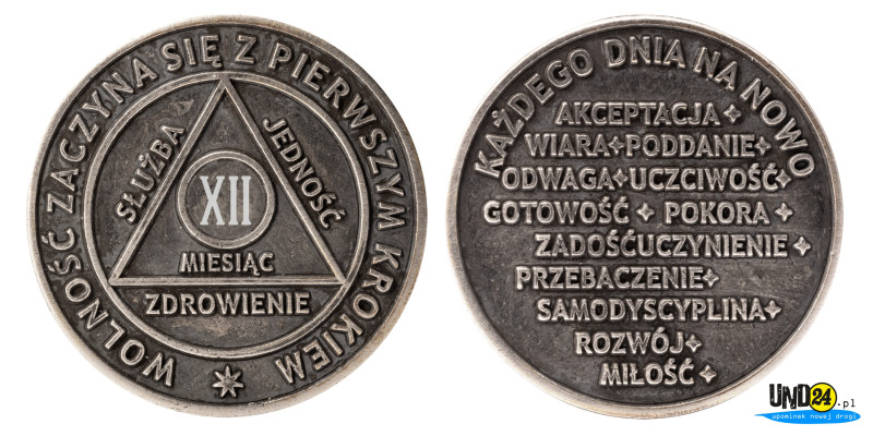 Medal 12. Miesiąc trzeźwości
