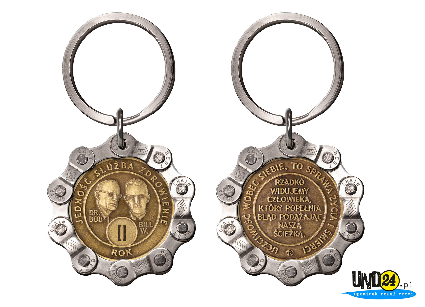 Designerski brelok - Medal 2. Rocznica trzeźwości w Łańcuchu