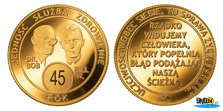 Medal 45. Rocznica trzeźwości w Amerykańskim Stylu